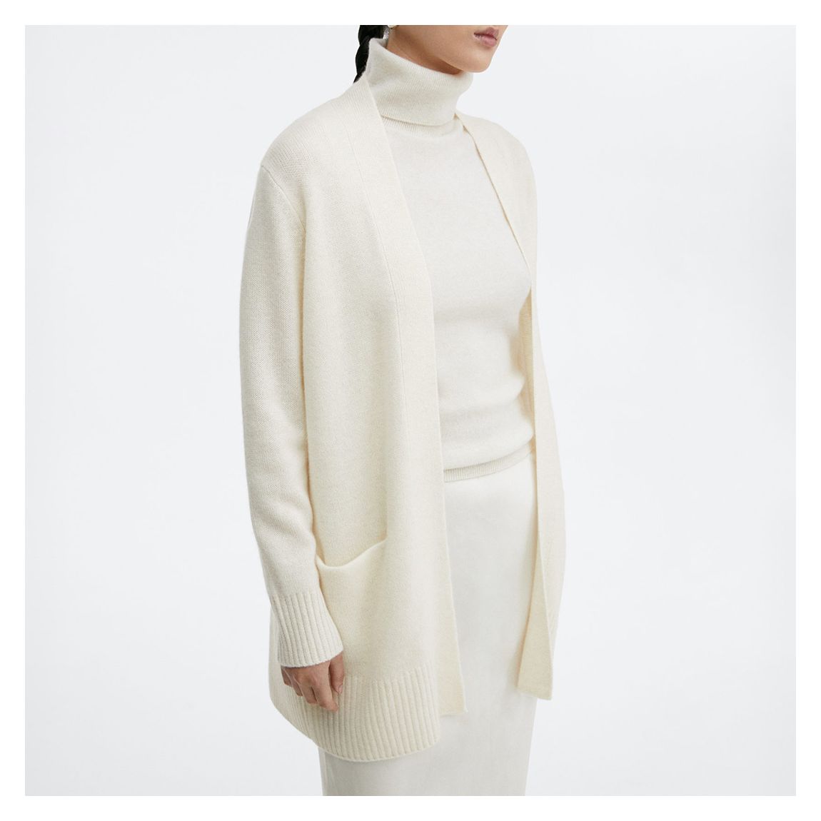 Ecru Cashmere Cardigan main product photo