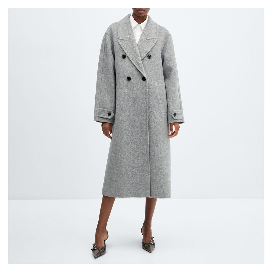 Grey Oversize Wool Coat main product photo