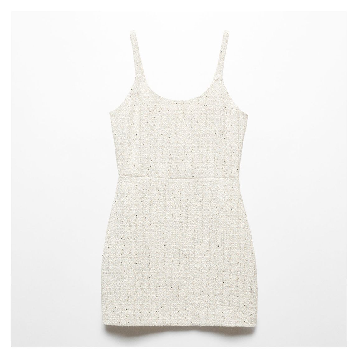 Ecru Tweed Strappy Dress main product photo