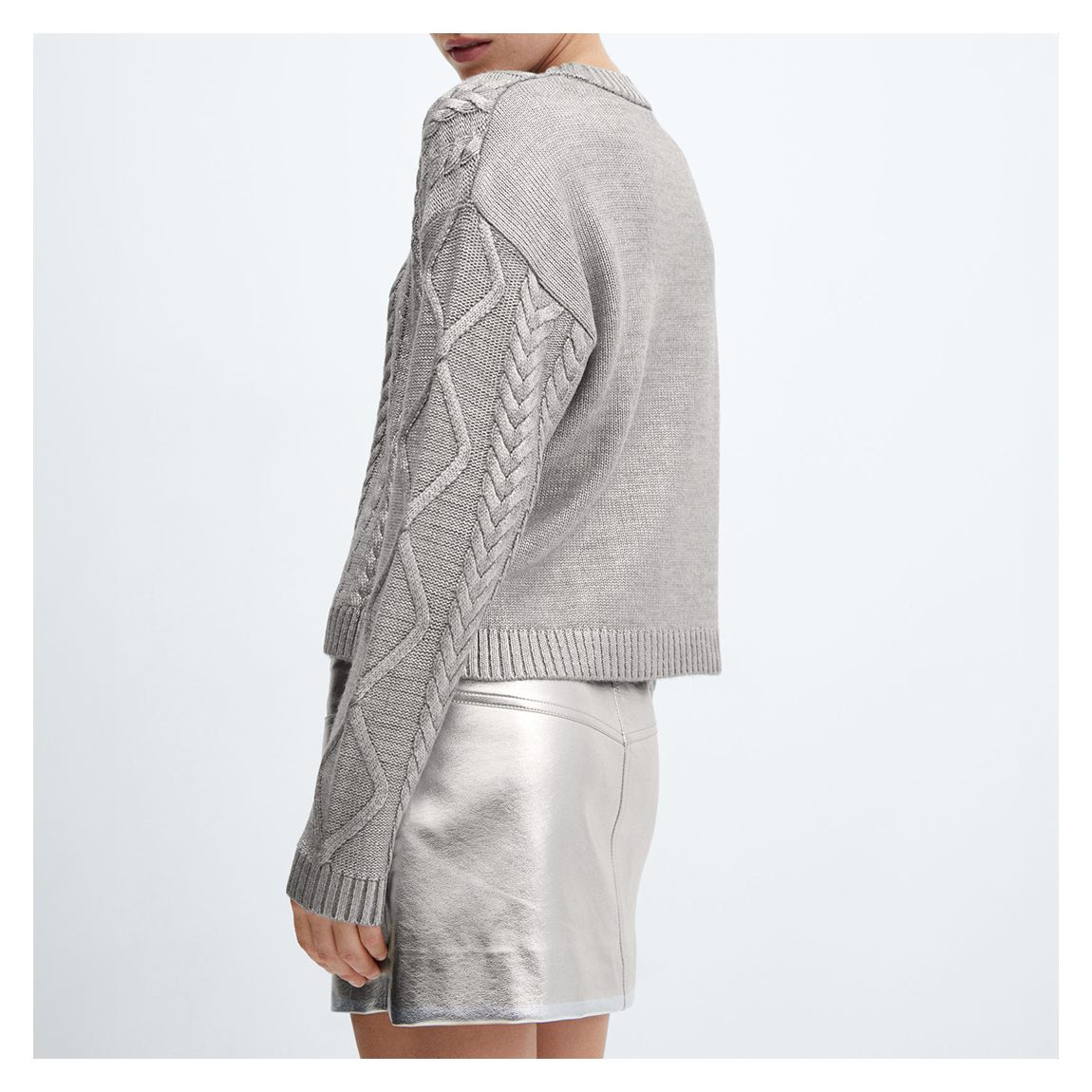 Silver Foil Braided Jumper main product photo