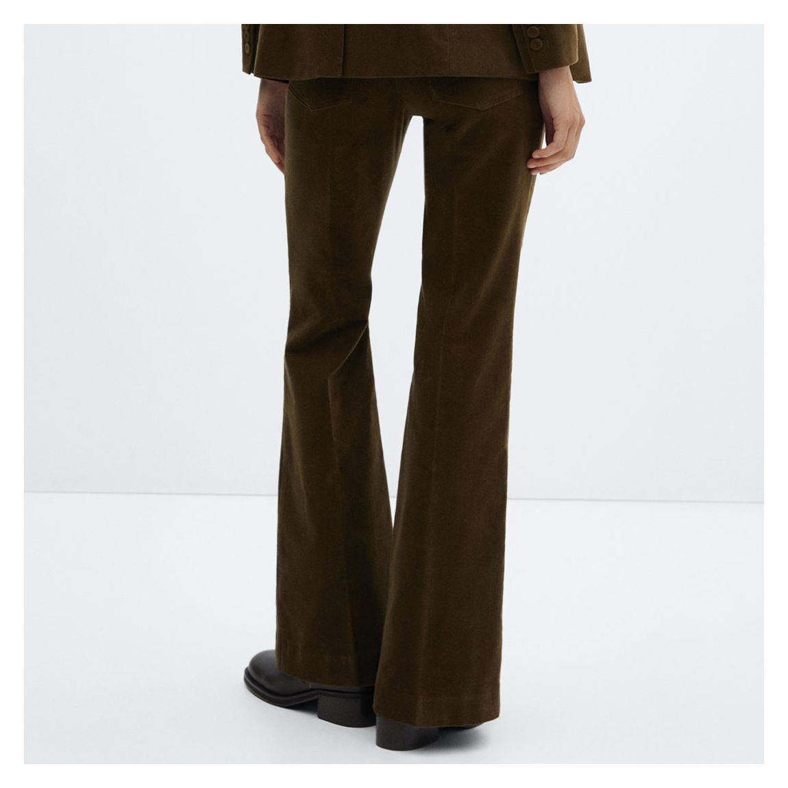 Khaki Velvet Suit Trousers main product photo