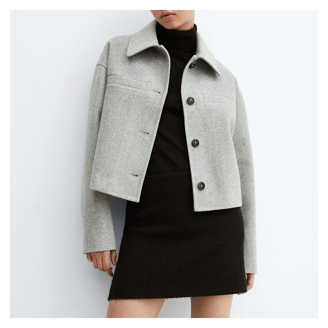 Grey Buttoned Jacket main product photo