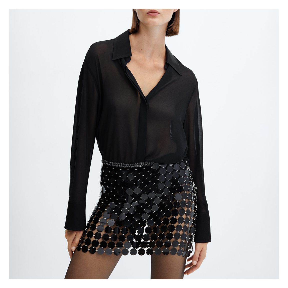 Black Metallic Disc Skirt main product photo