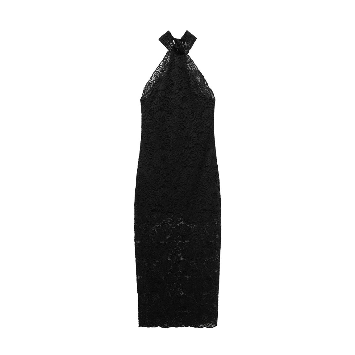 Black Halter-Neck Lace Dress main product photo