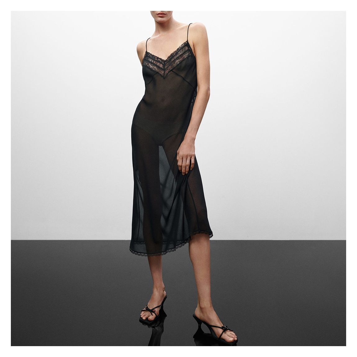 Black Semi-Transparent Lingerie Dress main product photo