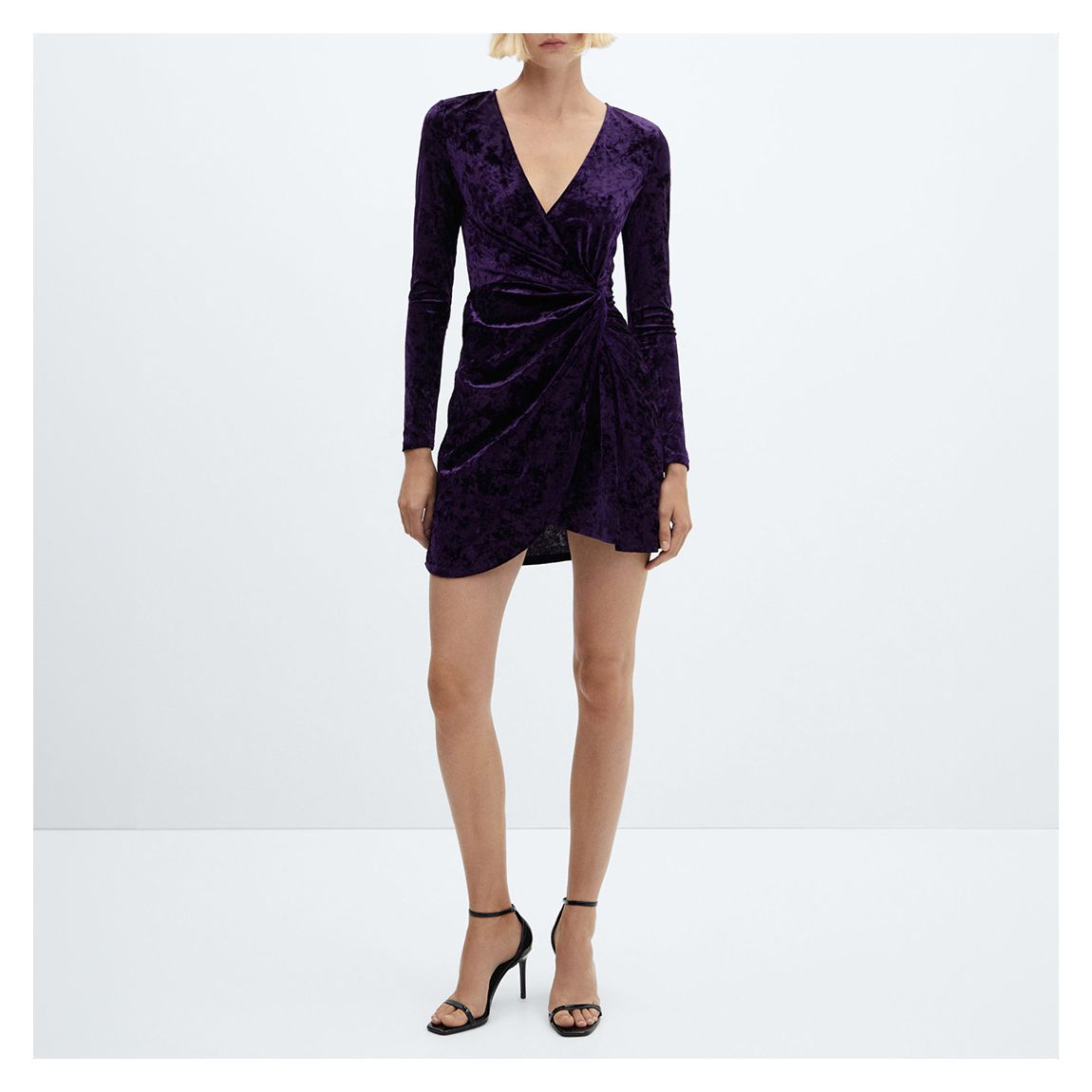 Purple Velvet Crossed Dress main product photo