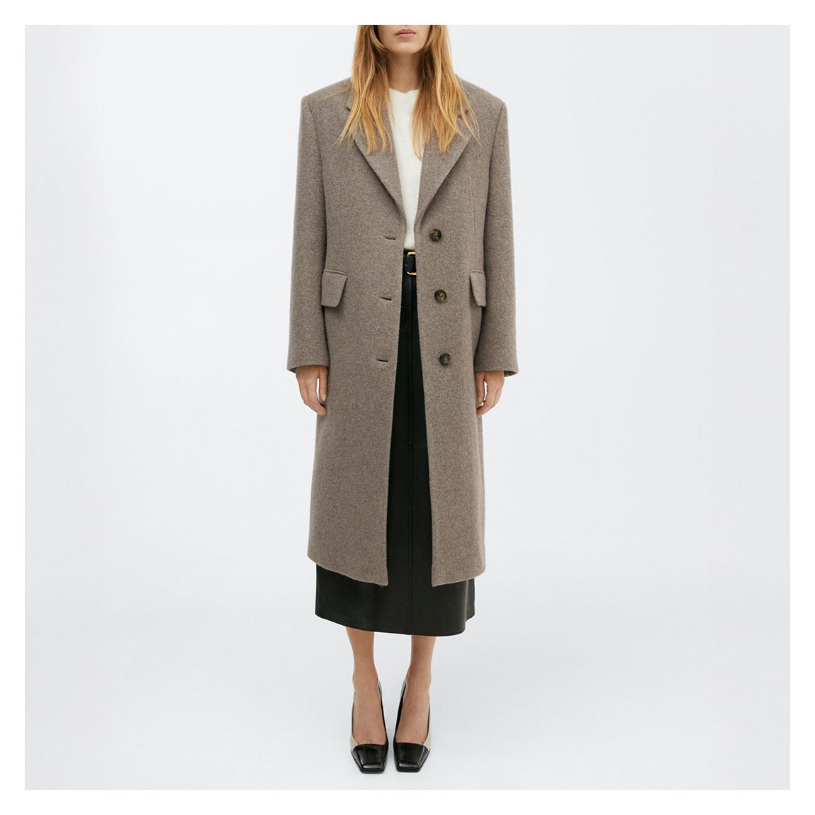 Mink Oversize Wool Tailored Coat main product photo
