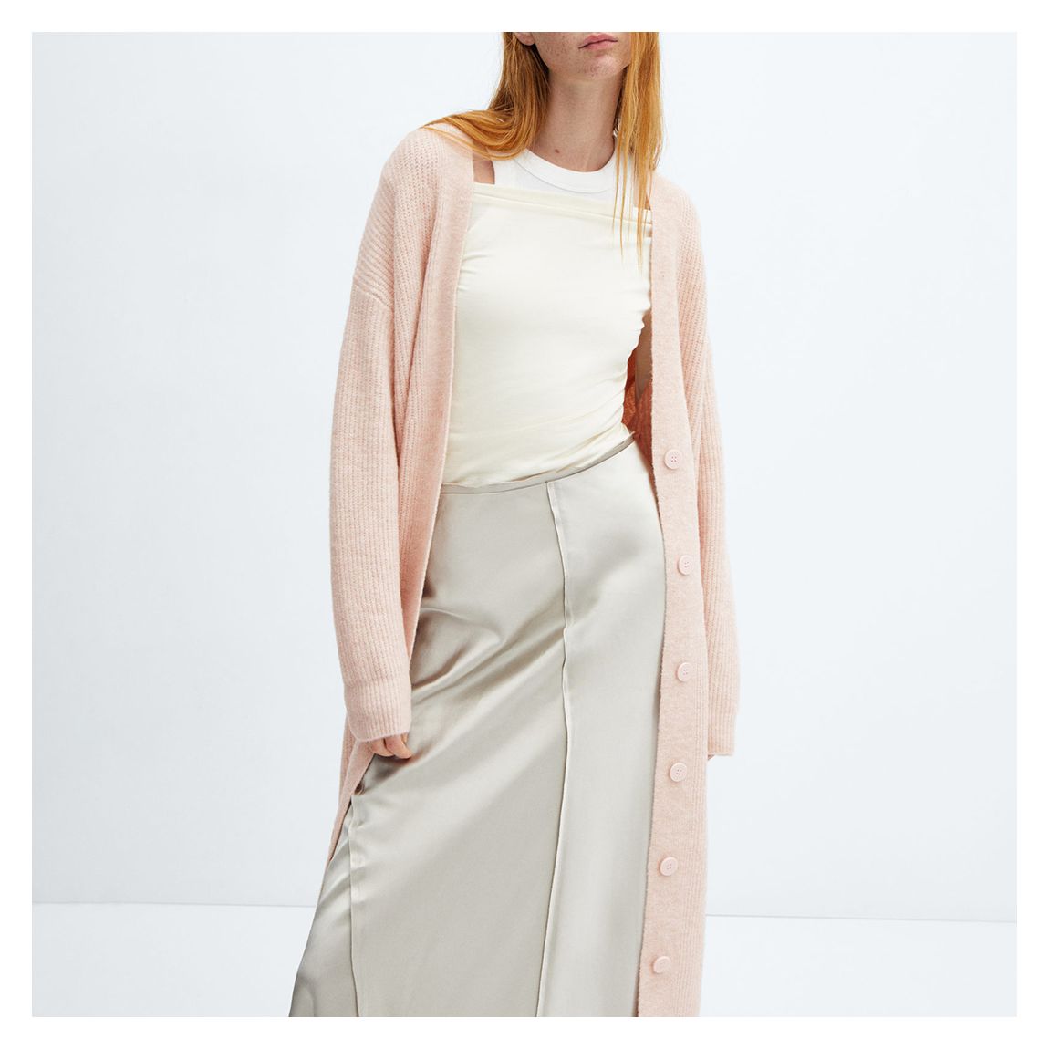 Pastel Pink Long Cardigan main product photo
