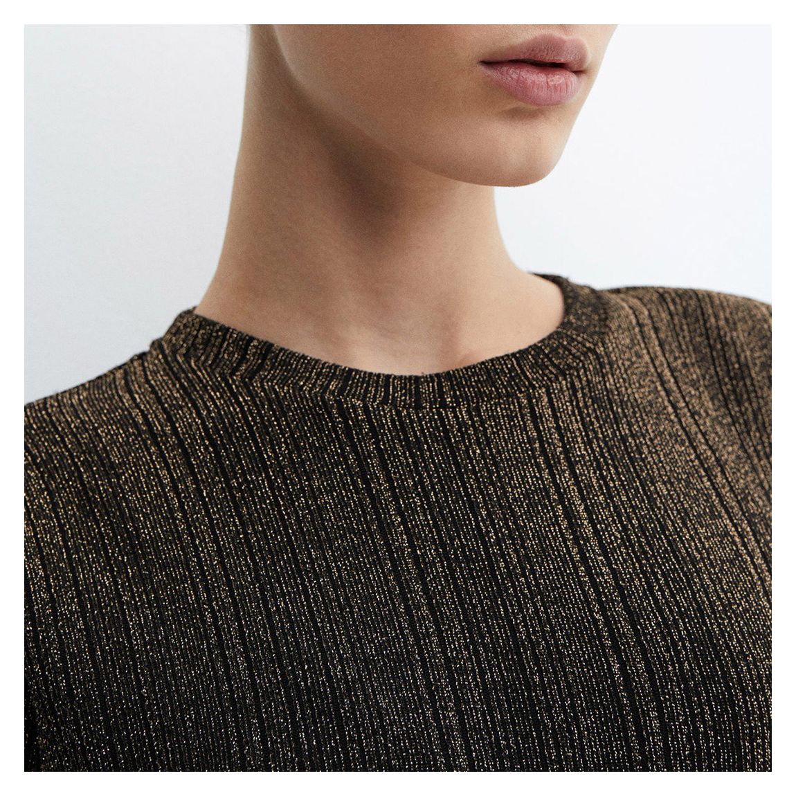 Gold Lurex Knitted T-Shirt main product photo