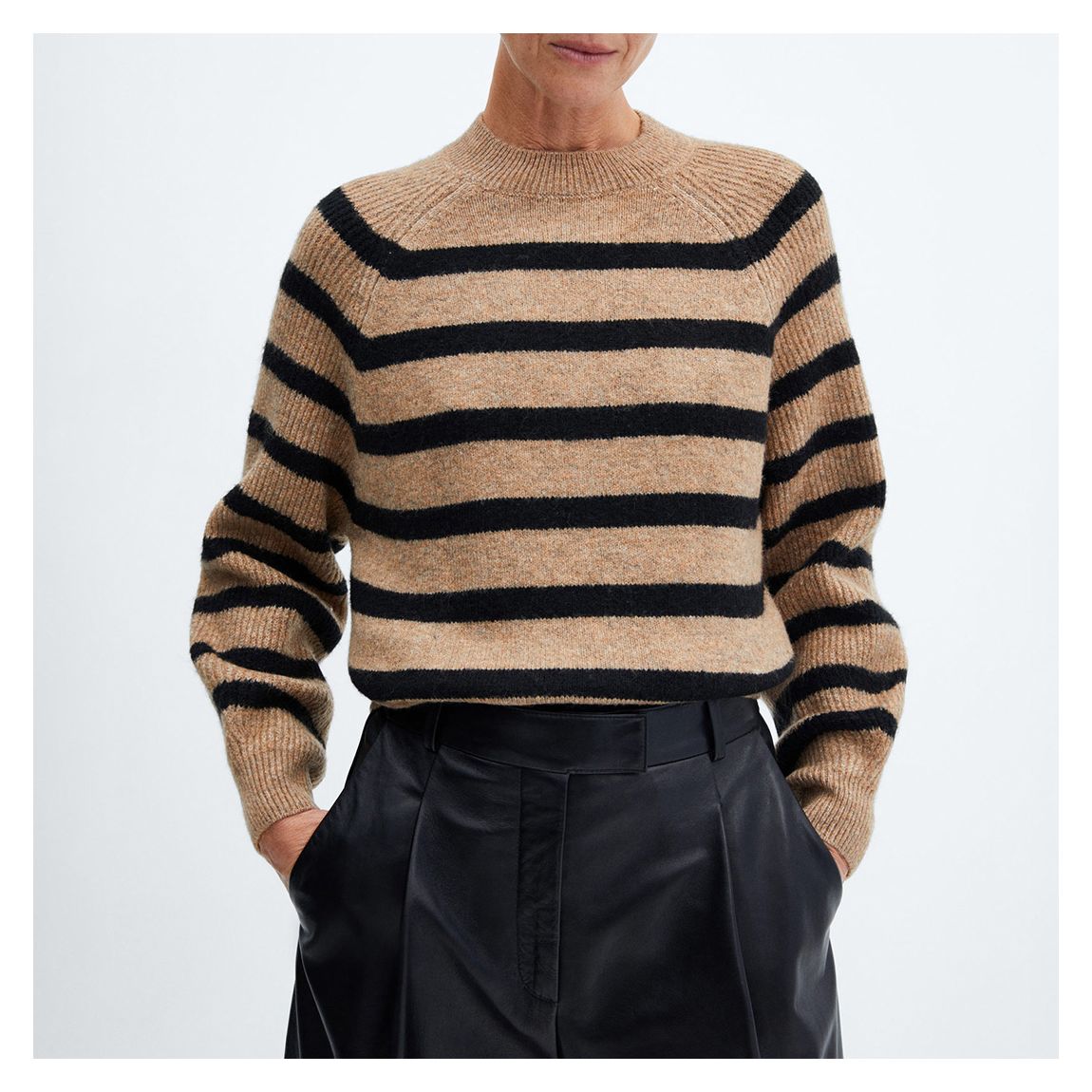 Black Striped Wool Blend Jumper main product photo