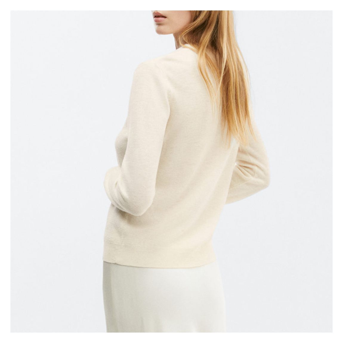 Ecru High Collar Wool Jumper main product photo