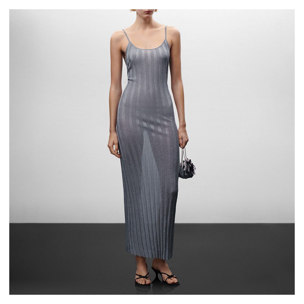 Silver Open Back Lurex Dress main product photo