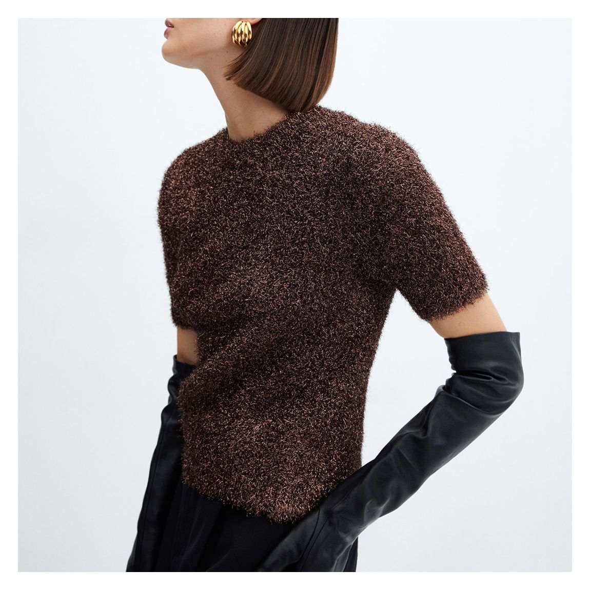 Copper Short-Sleeved Lurex Jumper main product photo