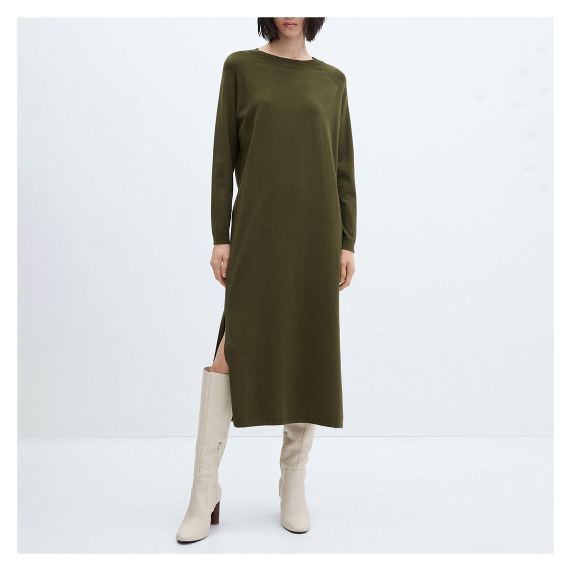 Khaki Knitted Dress main product photo