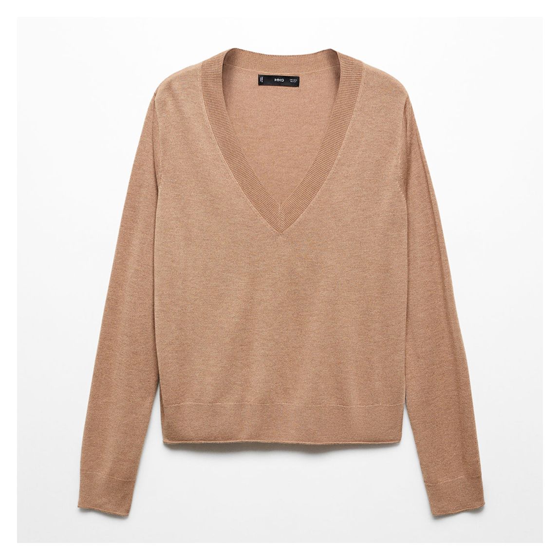 Brown Fine-Knit Cashmere Blend Jumper main product photo