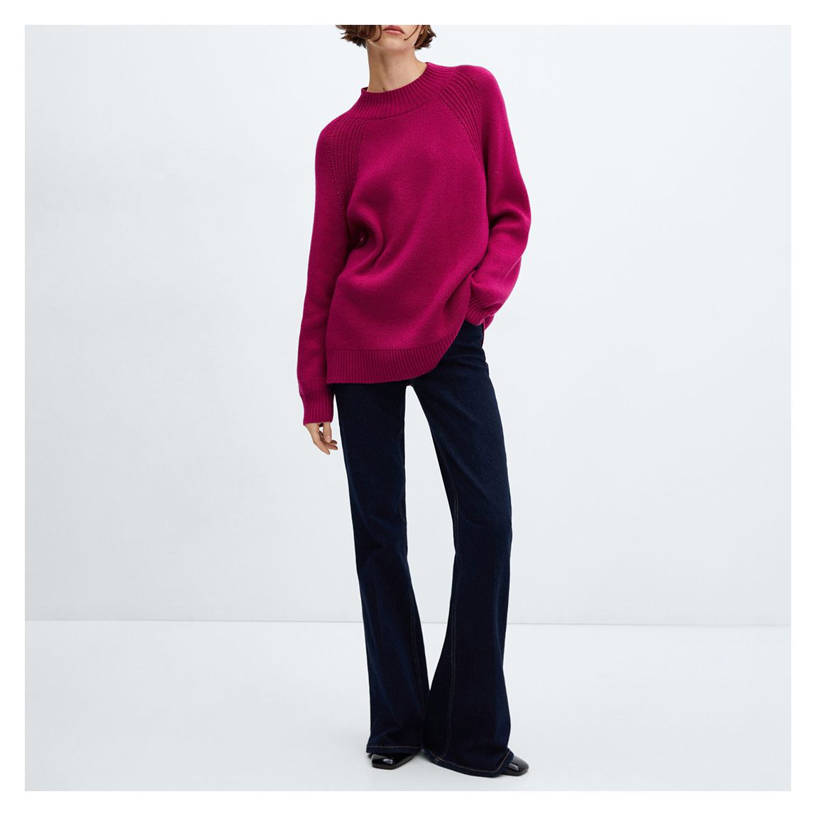 Fuschia Oversized Wool Blend Jumper main product photo