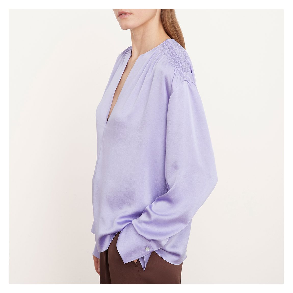 Purple Smocked Blouse main product photo