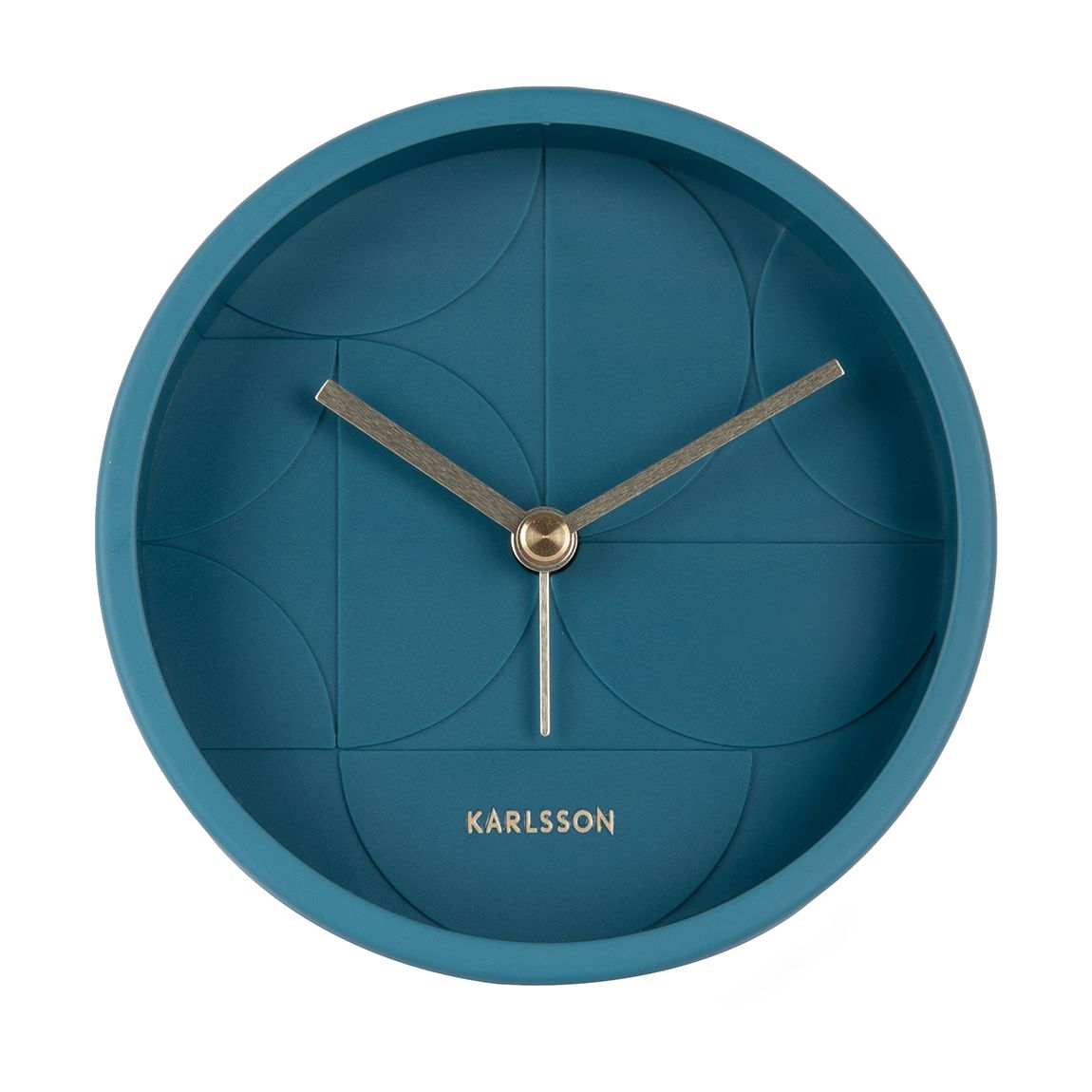 Dark Blue Echelon Circular Alarm Clock main product photo