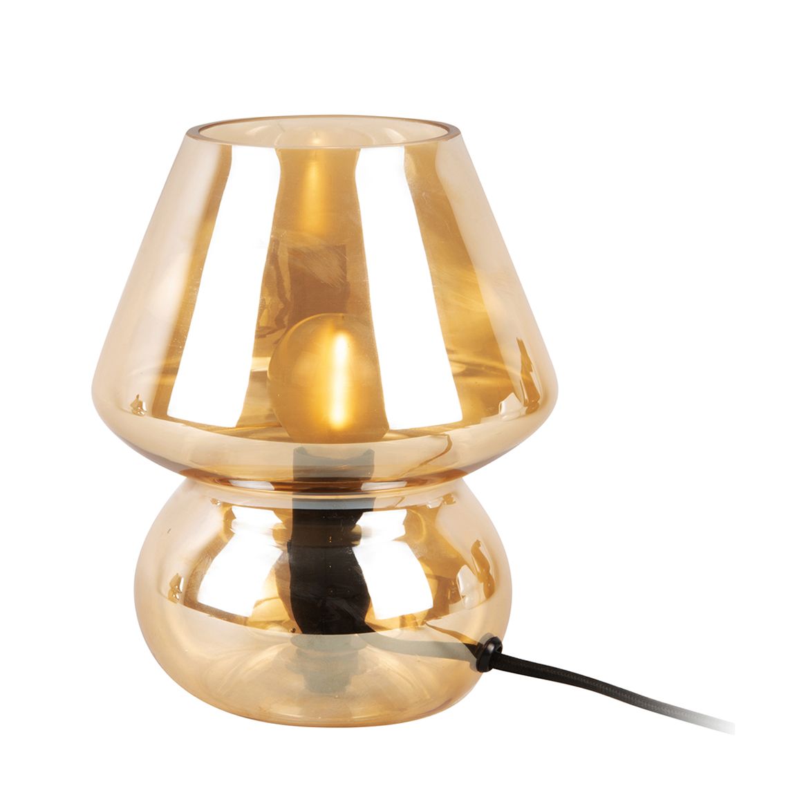 Amber Brown Vintage Glass Table Lamp main product photo