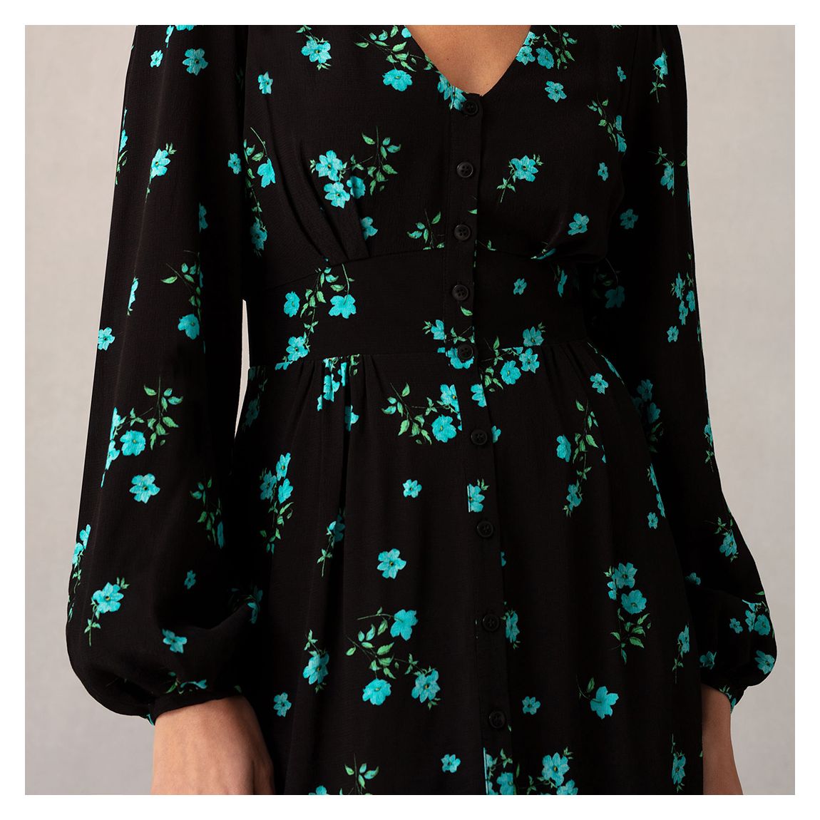 Blue and Black Cluster Midi Dress main product photo