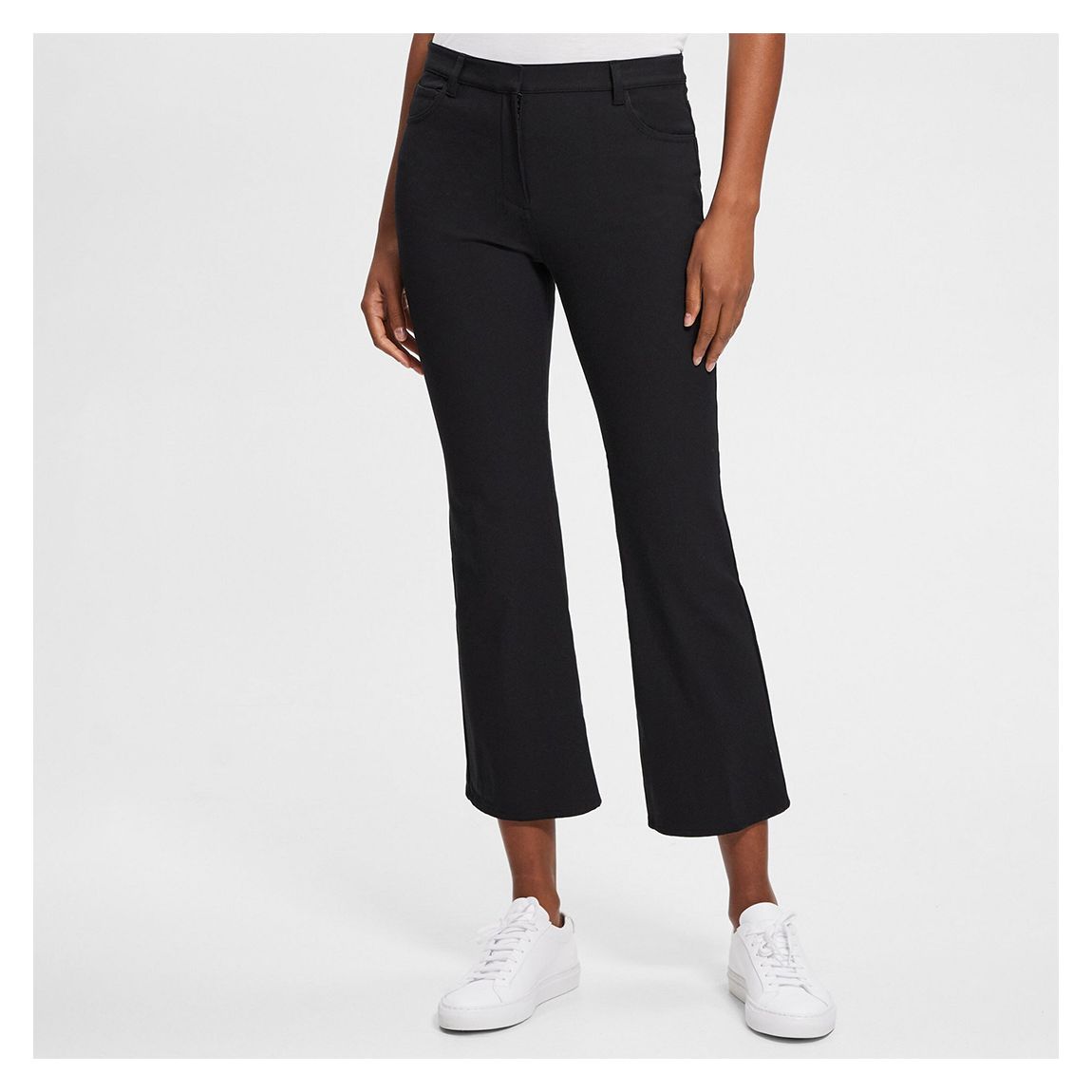 Black Kick Flare Crop Jeans main product photo