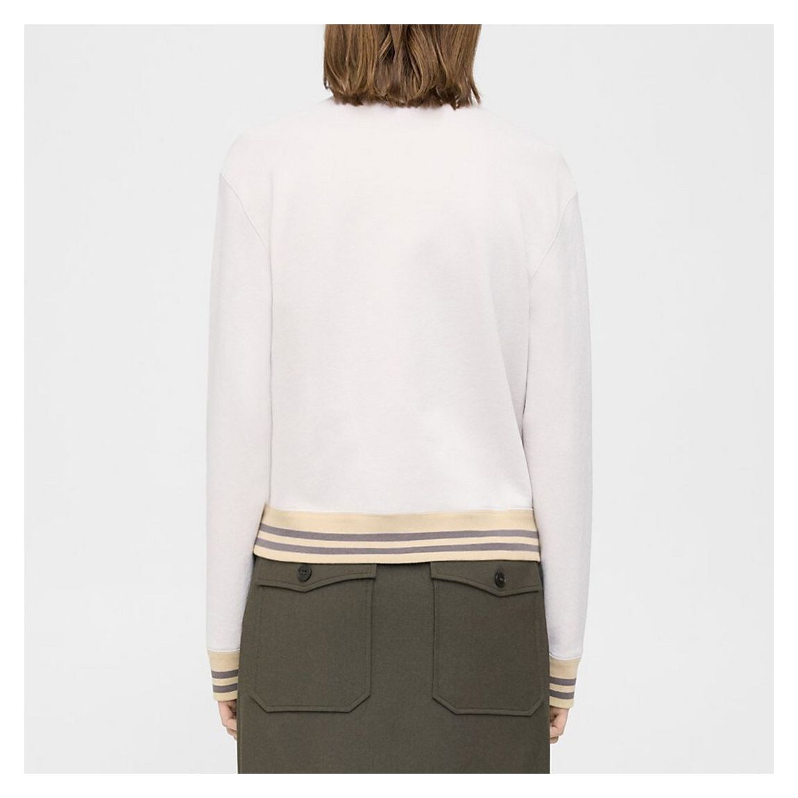 Ecru Stripe Half Zip Jumper main product photo