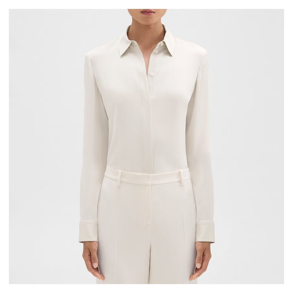 Sand Classic Fitted Silk Shirt main product photo