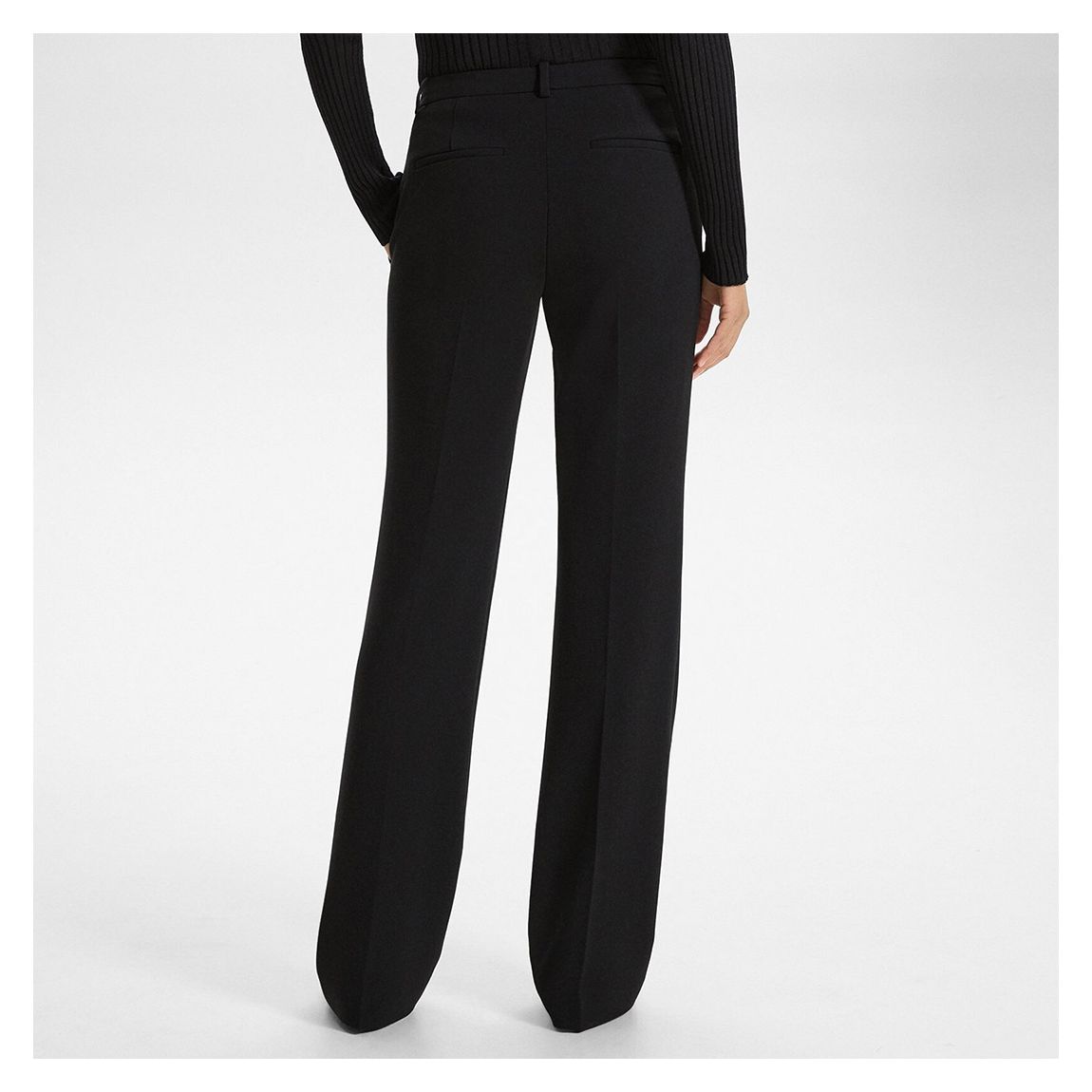 Black Slim Flare Trousers main product photo