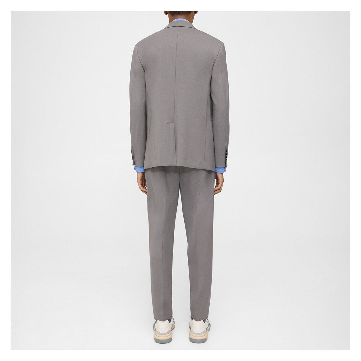 Grey Single Breasted Wool Blend Blazer main product photo