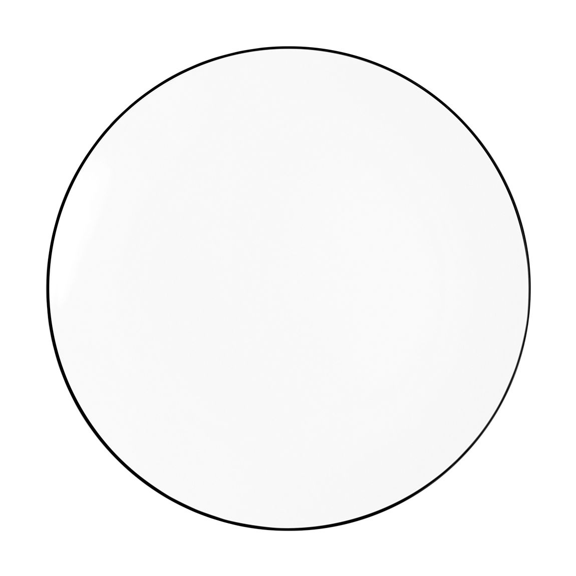 Set of 4 Line Matte Black Coupe Side Plate, 24cm main product photo