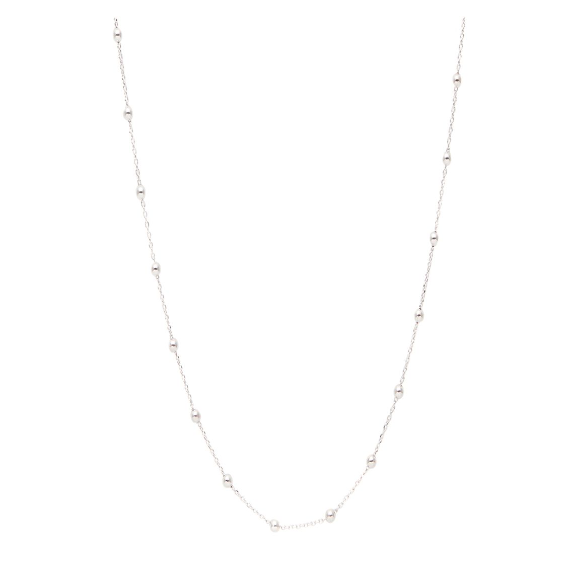 White Gold Ball Chain Necklace main product photo
