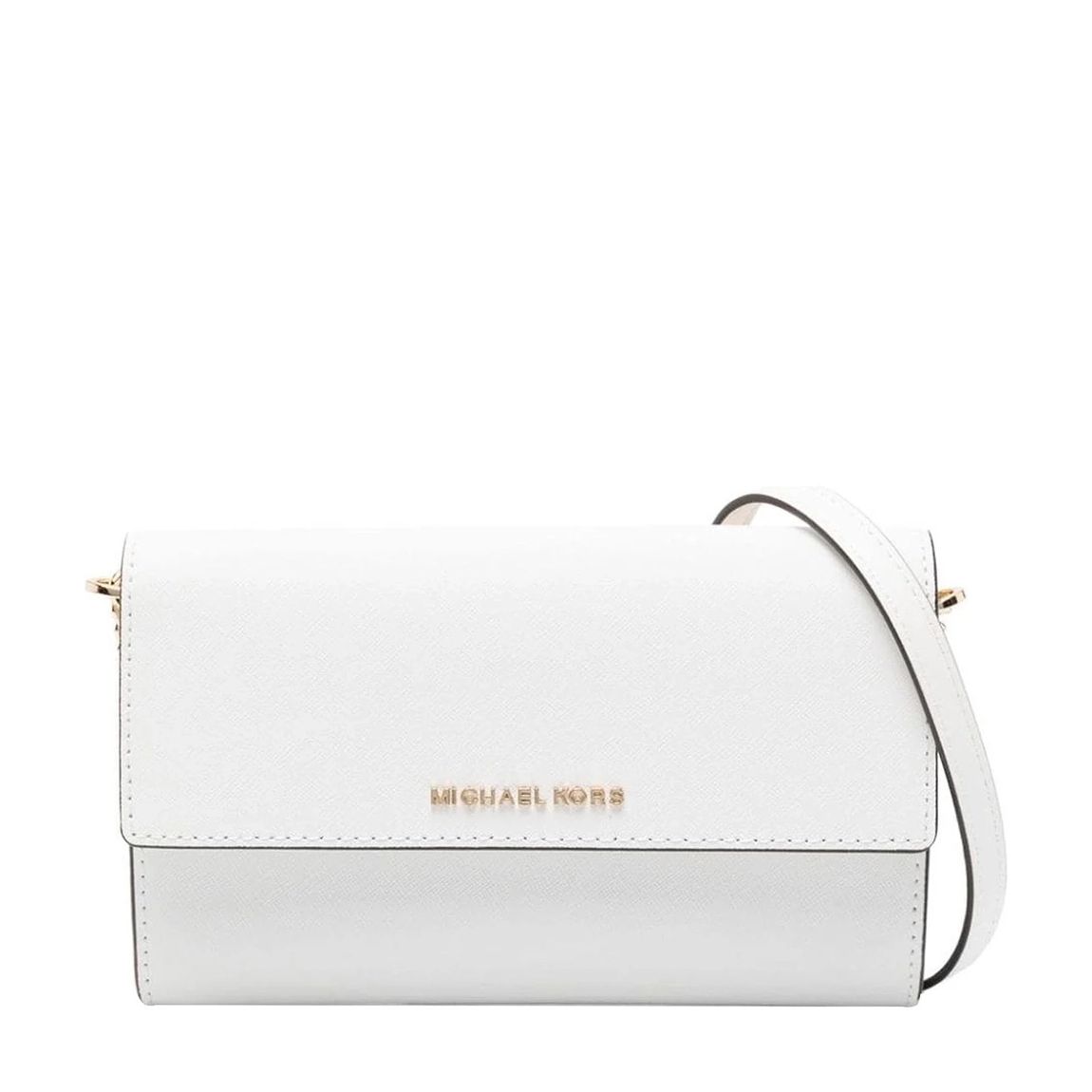 Optic White Jet Set Large Frame Coin Wallet Crossbody main product photo