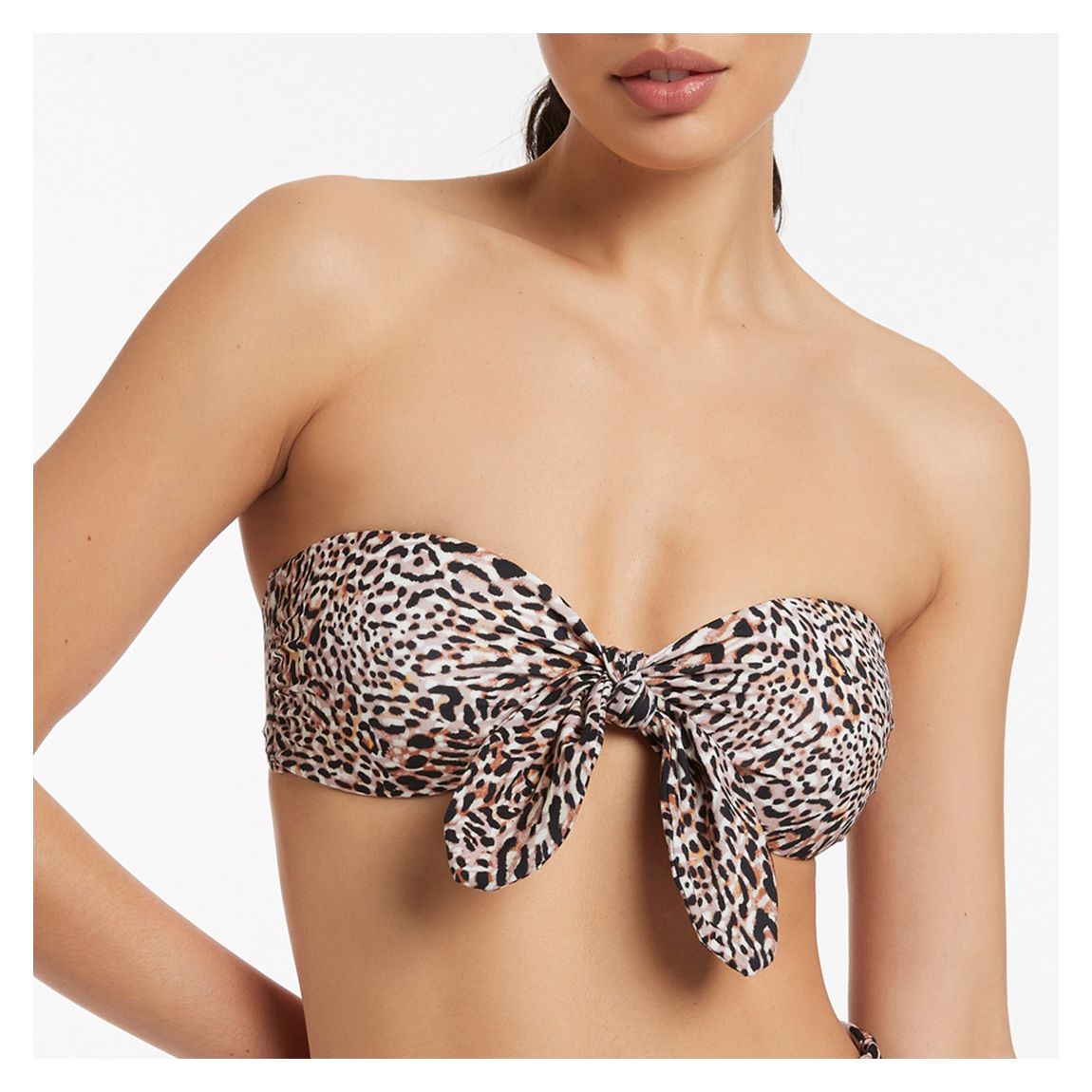 Cream Animale Knot Bikini Top main product photo