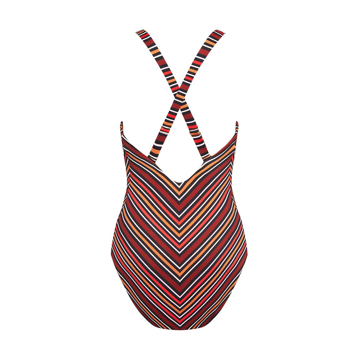 Black Bedouin Stripe Low Plunge Swimsuit main product photo