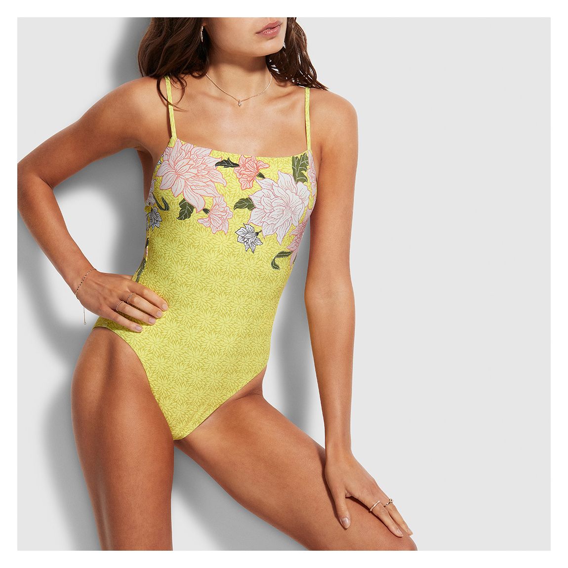 Lime Light Square Neck Swimsuit main product photo