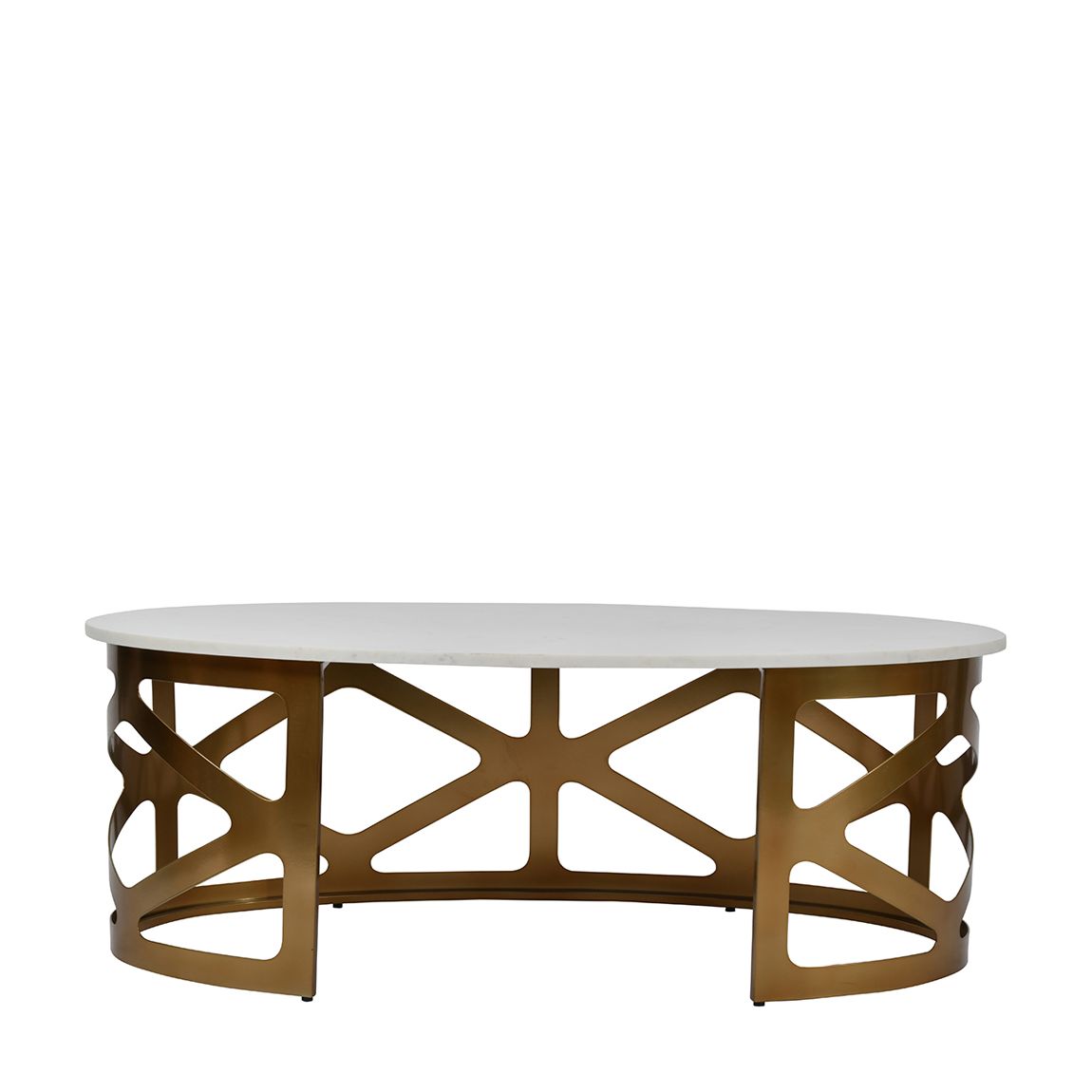 Metropolitan Coffee Table Satin Bronze Finish with Off-White Marble main product photo