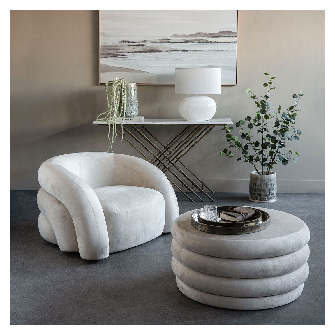 Nolita White Marble And Antique Gold Console Table main product photo
