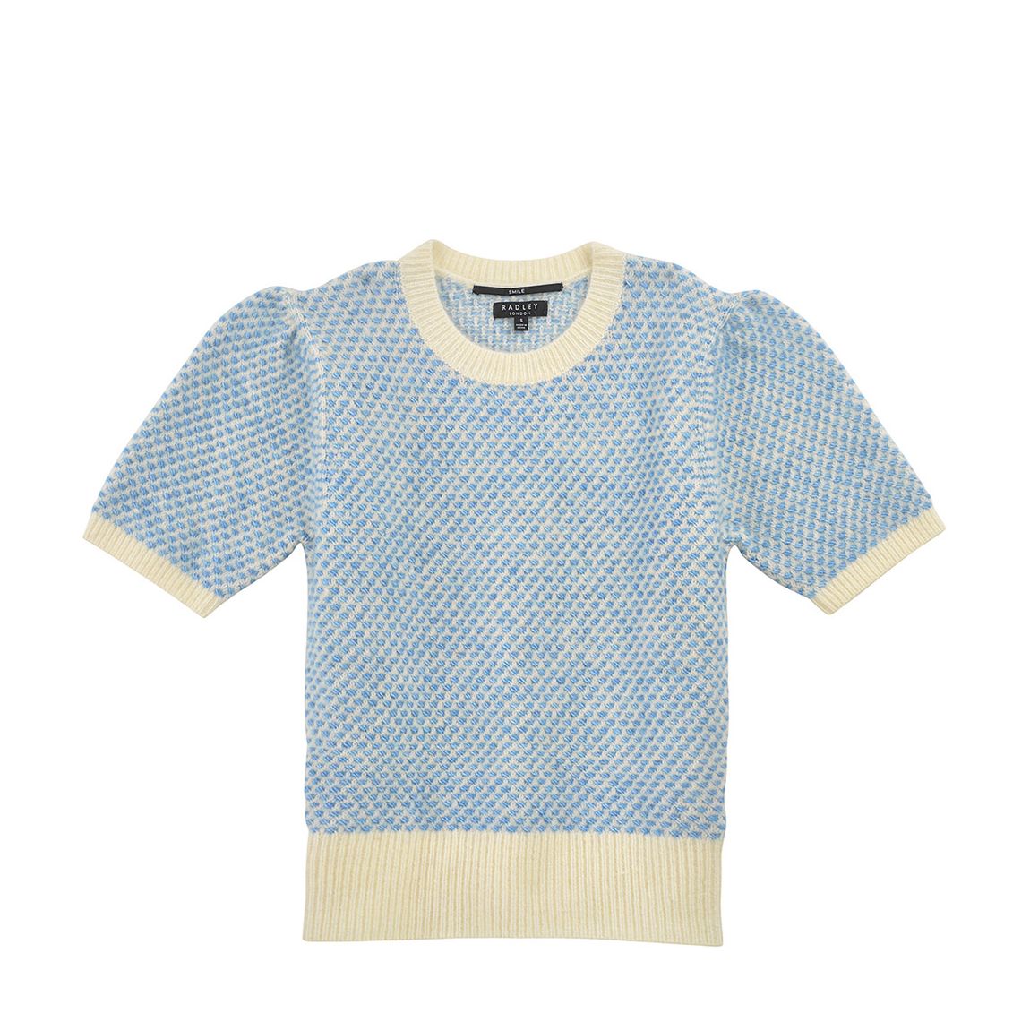 Blue Sloane Street Vintage Stitch Short Sleeve Jumper main product photo
