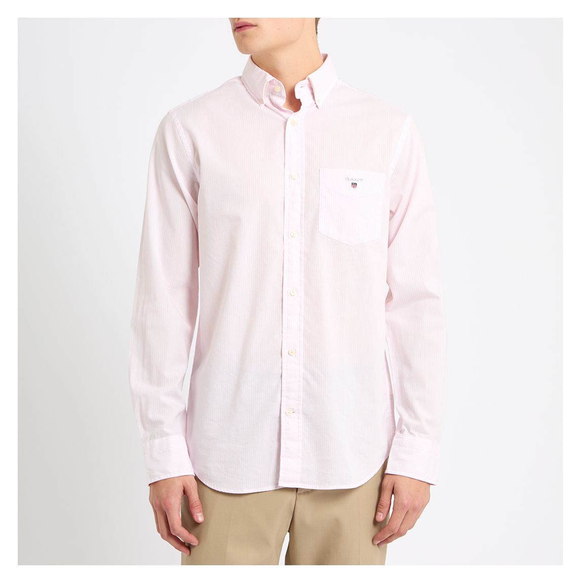 Pink Stripe Poplin Cotton Shirt main product photo