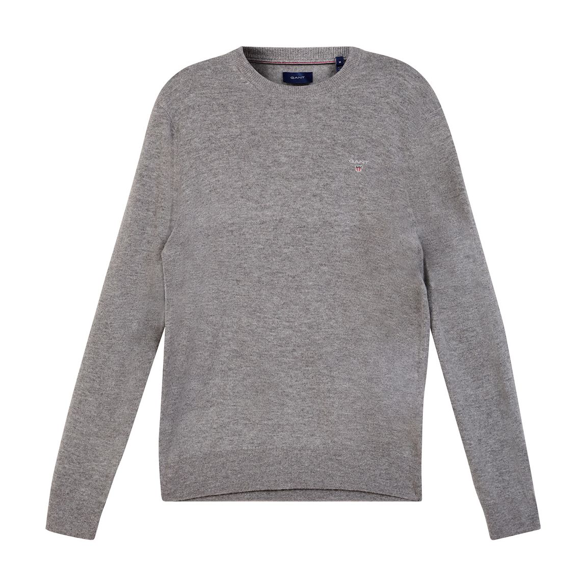 Grey Extrafine Lambswool Crew Neck Jumper main product photo