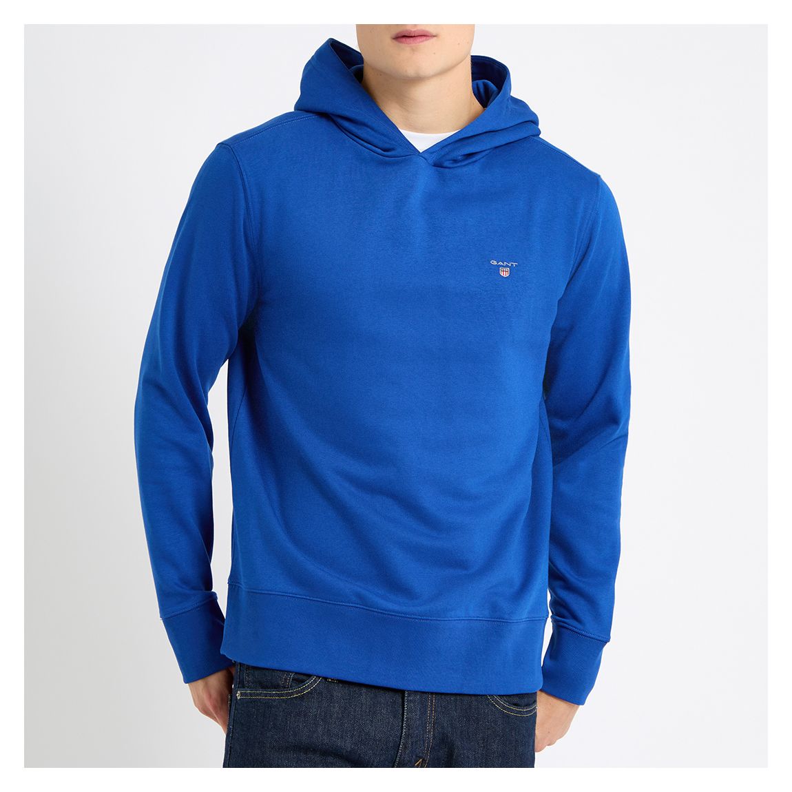 Blue Regular Fit Original Shield Cotton Blend Hoodie main product photo