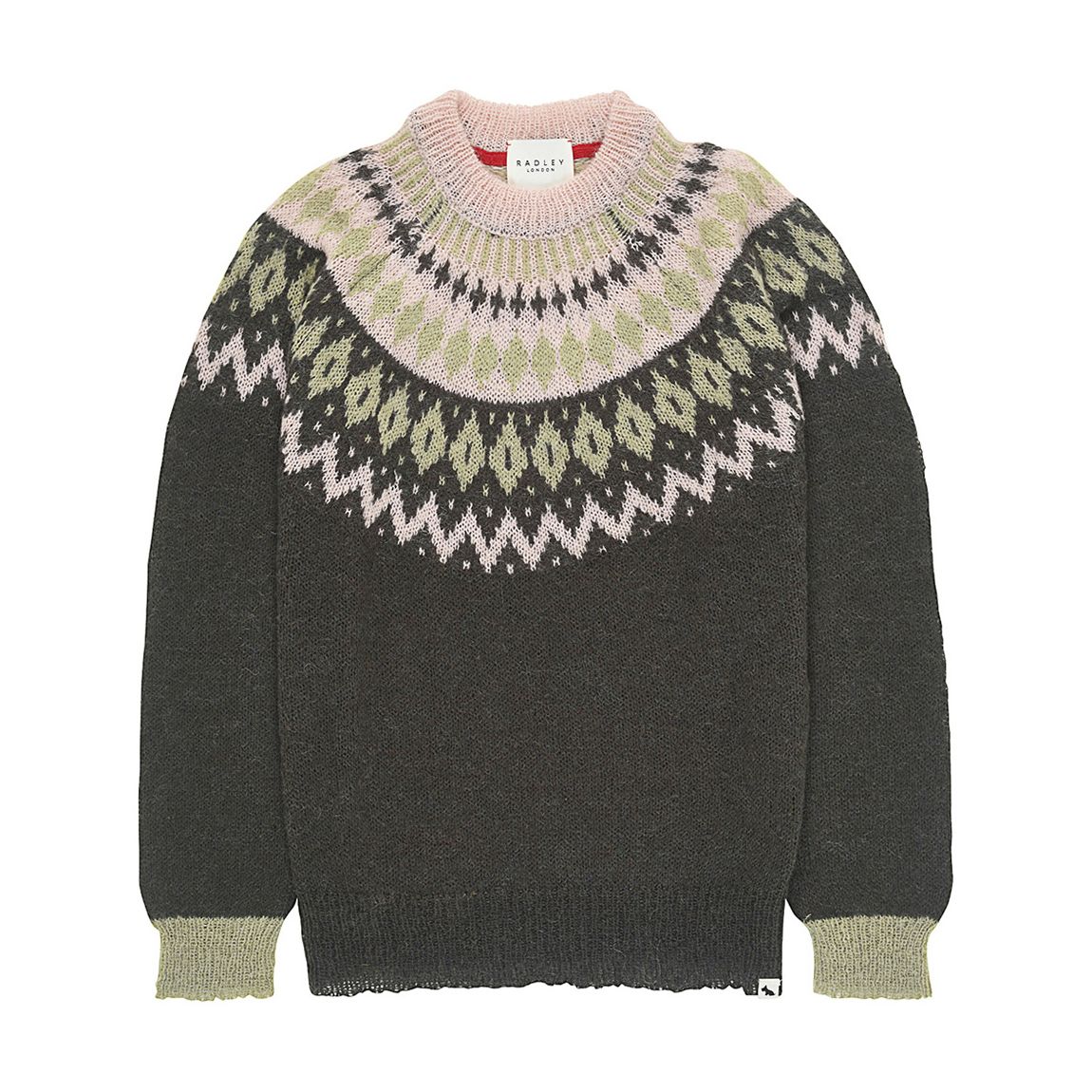 Green Brus Hed Fair Isle Yoke Jumper main product photo