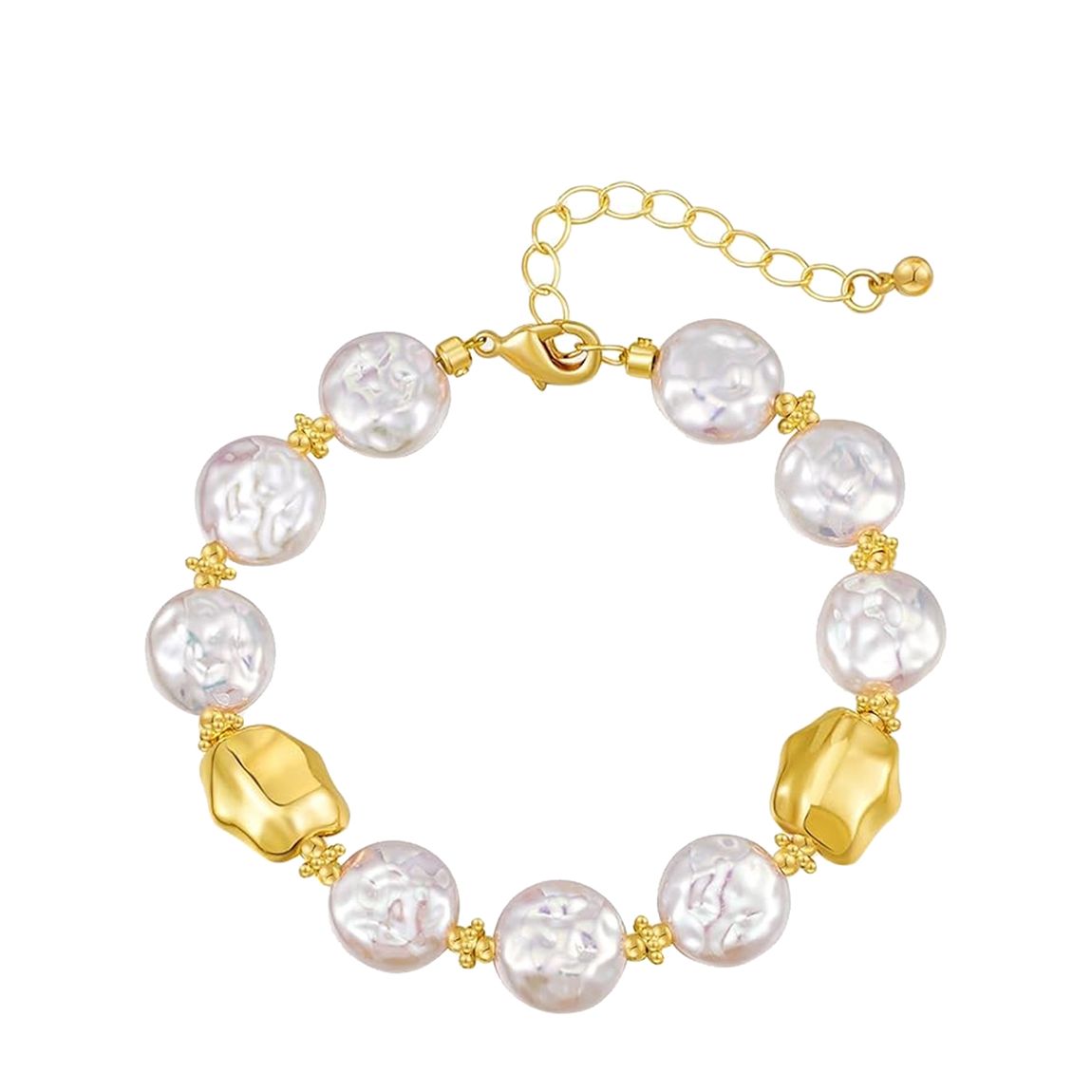 18K Gold Modern Pearl Bracelet main product photo