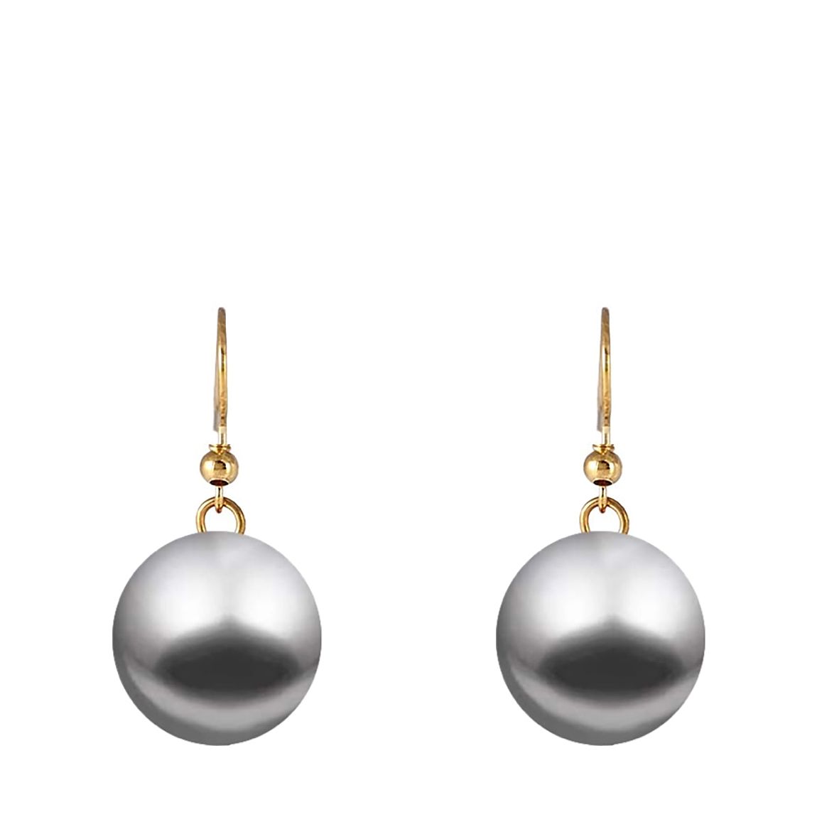 18K Gold Large Pearl Drop Earrings main product photo
