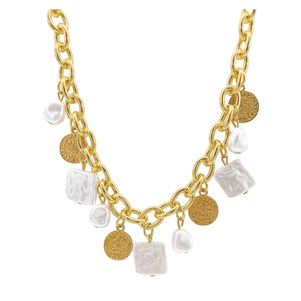 18K Gold Charm Pearl Necklace main product photo
