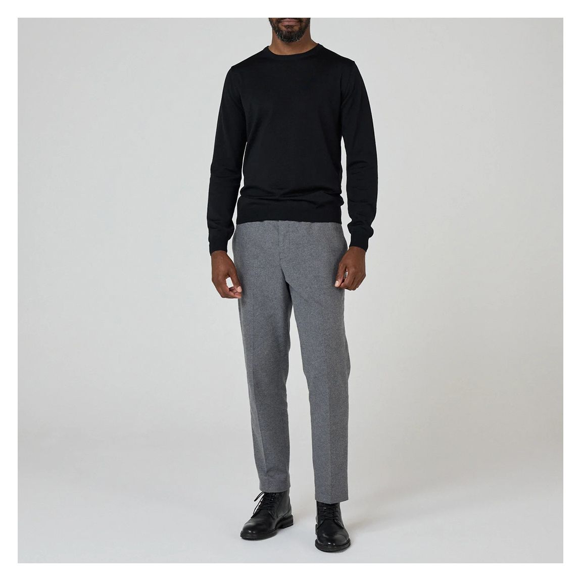 Black Camber Merino Wool Jumper main product photo