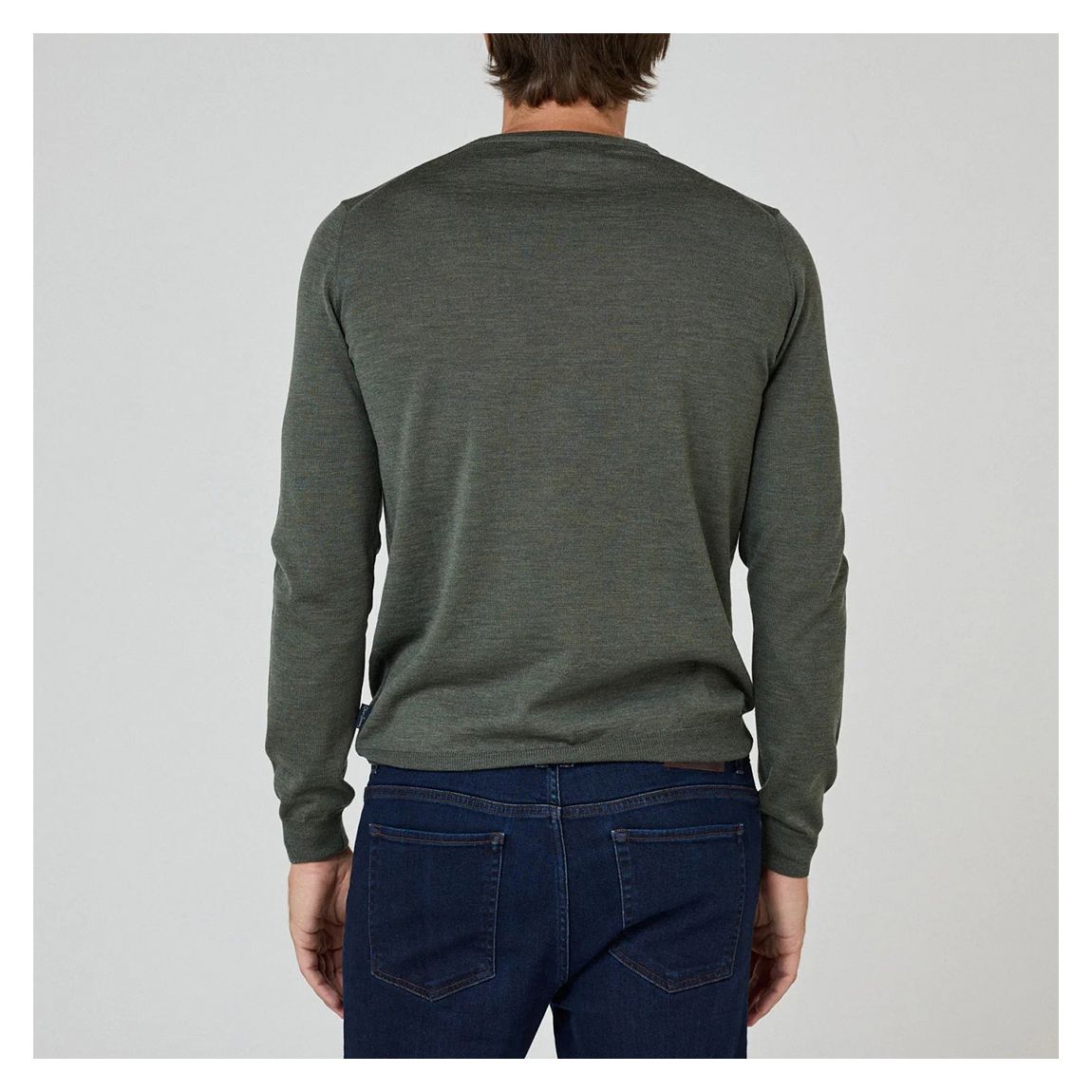 Khaki Camber Merino Wool Jumper main product photo