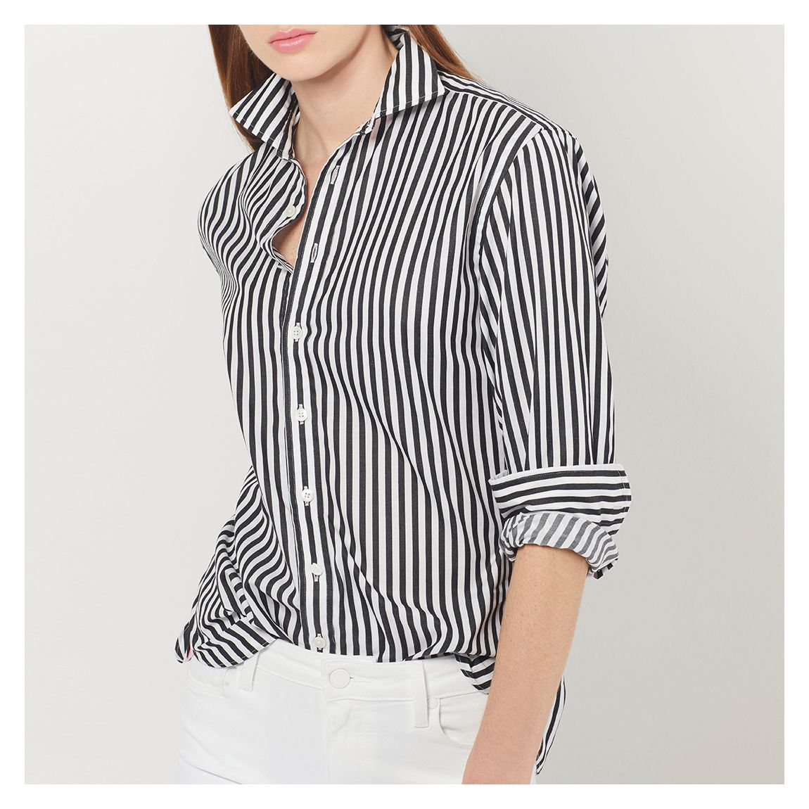Black/White Striped Cotton Shirt main product photo