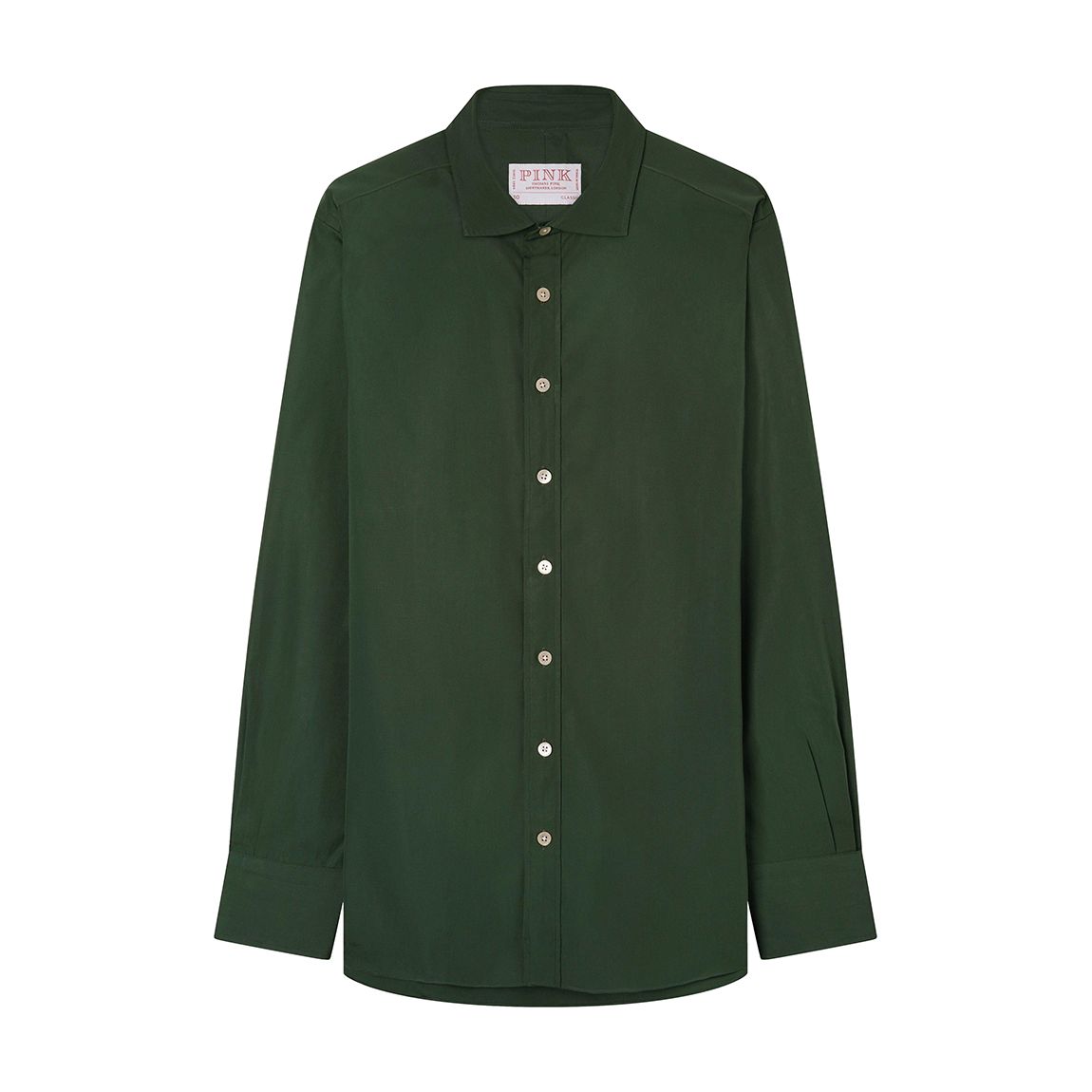 Dark Green Classic Fit Poplin Cotton Shirt main product photo