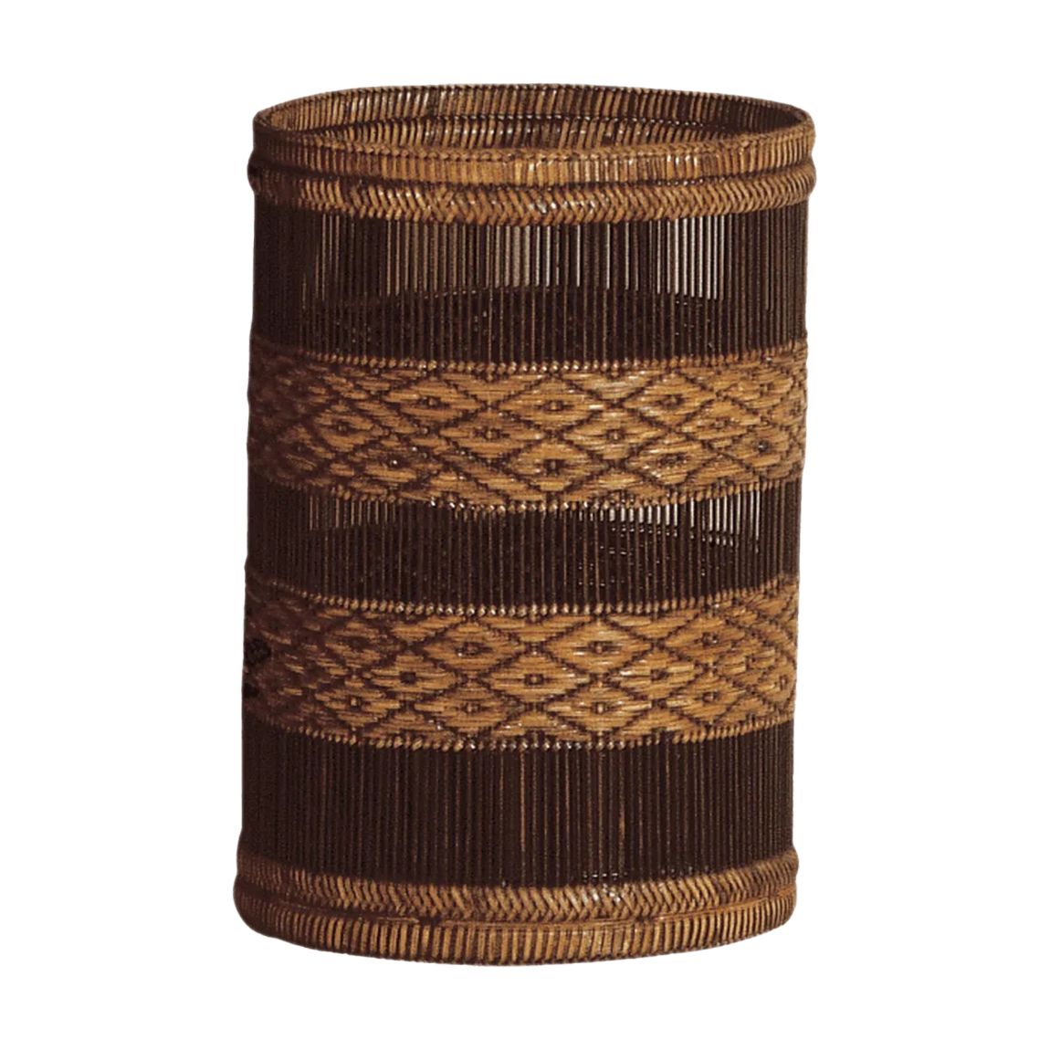 Rattan Mandalay Wastebasket, Brown Rattan main product photo